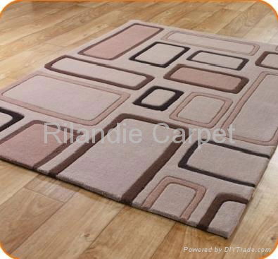 Hand Made wool modern area rug