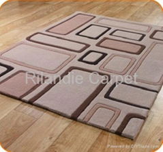 Hand Made wool modern area rug