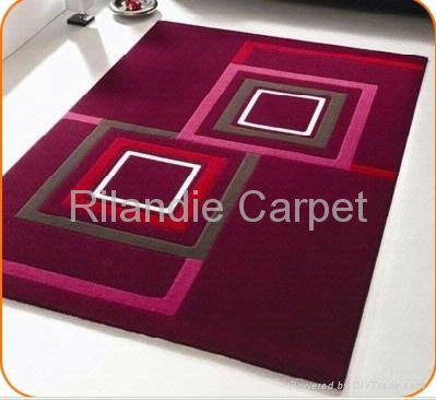 Hand Made wool modern area rug 5