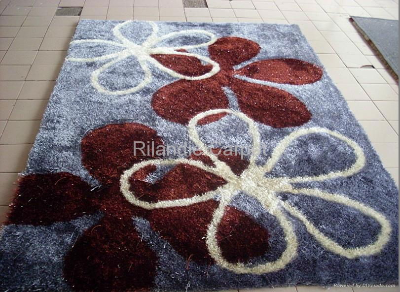 Modern designs of shaggy polyester carpet  2