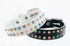 crystal pet collar