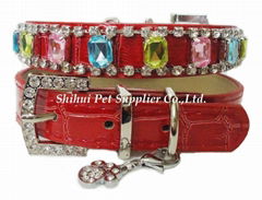 rhinestone pet collar dog products