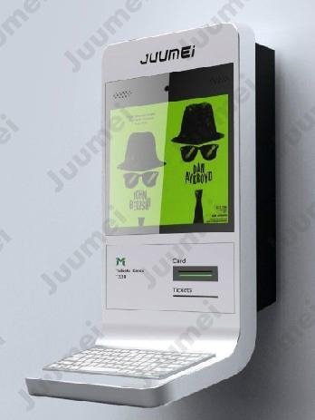 wall-mounted touch screen payment kiosk