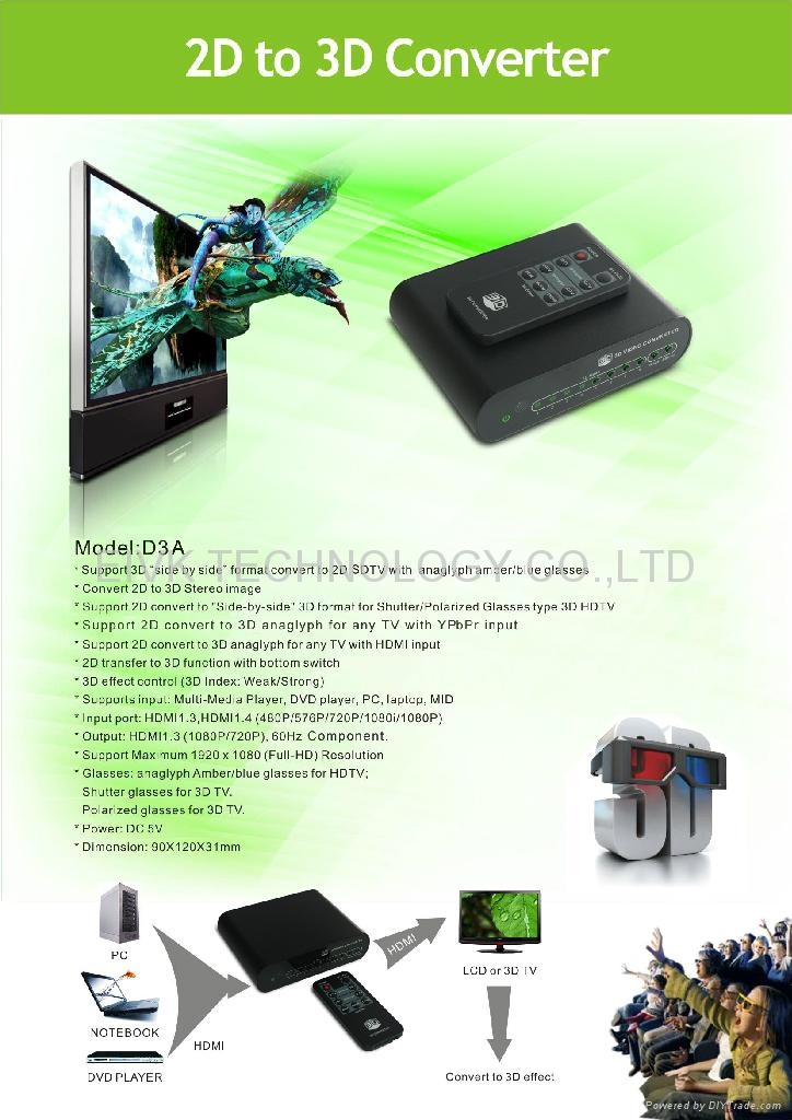 1080p hd 2d to 3d video converter with 3d glasses 1080p hd 2d to 3d video converter with 3d glasses