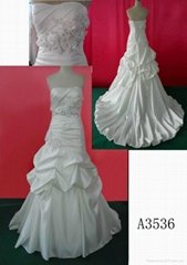 Satin wedding dress bridal gown A3536