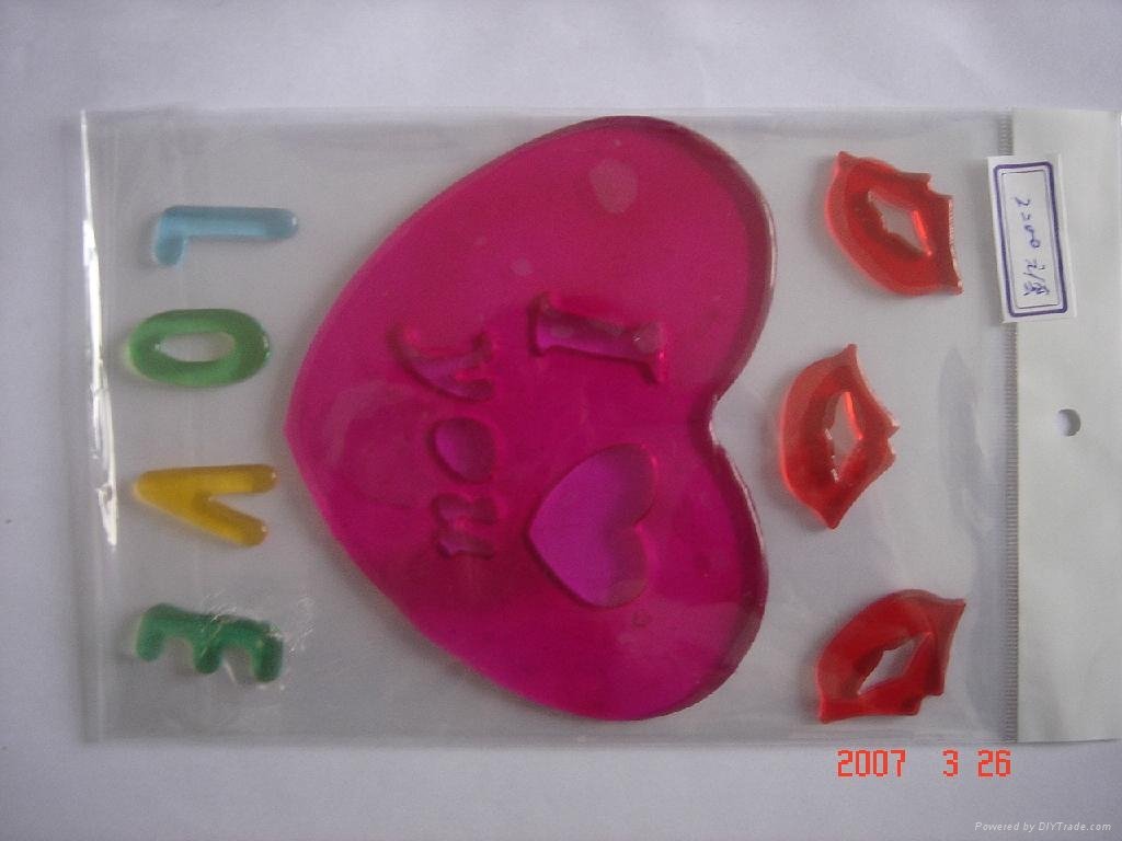 Valentine TPR gel sticker 1