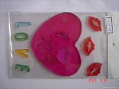 Valentine TPR gel sticker