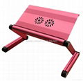 Foldable and portable laptop table with 2 usb fans 1