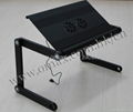 folding aluminium laptop desk MID stand with cooler