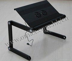 folding aluminium laptop desk MID stand with cooler