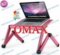 folding aluminium laptop desk MID stand with cooler 2