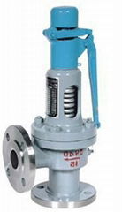 Spring loaded low lift type with lever safety valve 