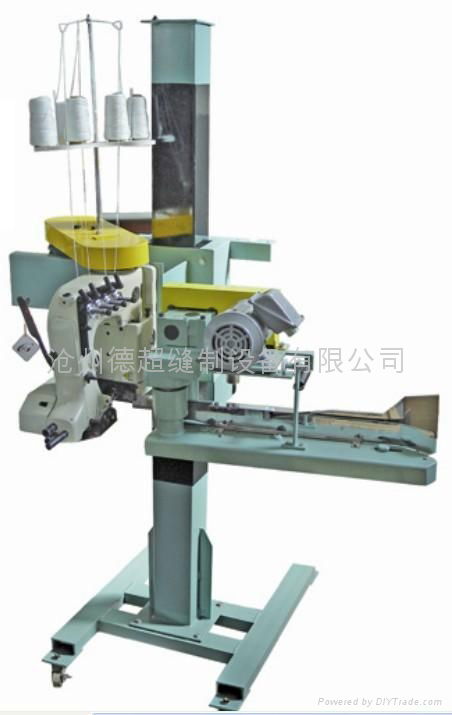 Automatic feed-in and fold bag sewing system 2