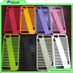 Metal color rubber hollow out mobile phone case