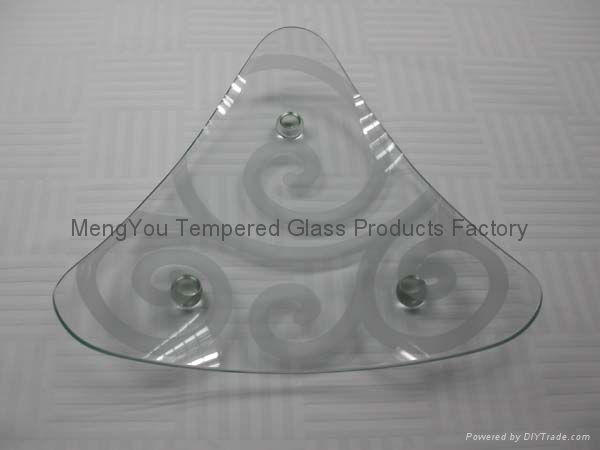 Glass Serving Tray with Glass Foot 2