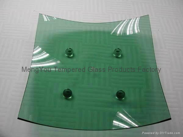 Glass Serving Tray with Glass Foot