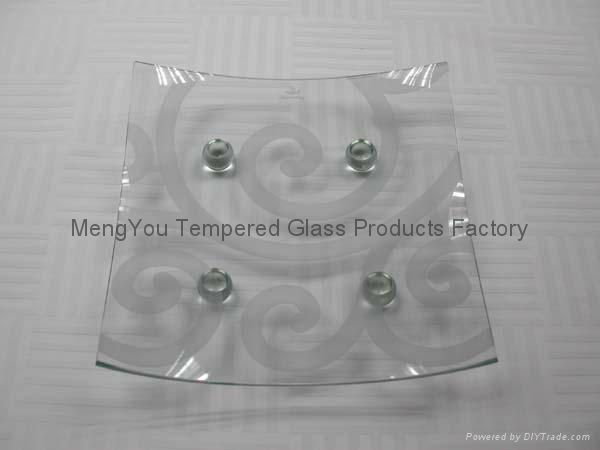 Glass Serving Tray with Glass Foot 4