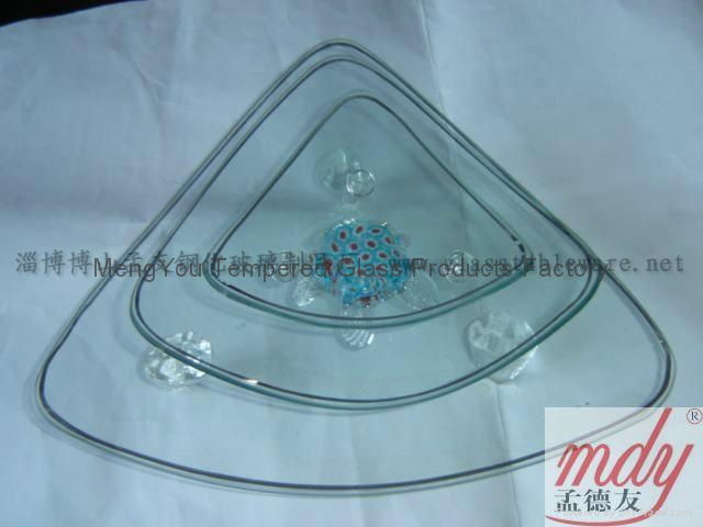 Glass Serving Tray with Glass Foot 5