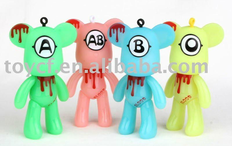 3" Color Bear/Key Ring/Key Holder/PVC Key Holder