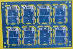 Double-side PCB with blue solder mask