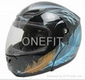 FLIP UP MODULAR FULL FACE MOTORCYCLE HELMET 2