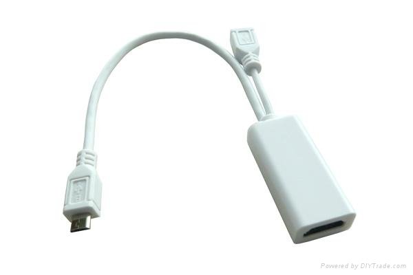 MHL to HDMI Female White Cable