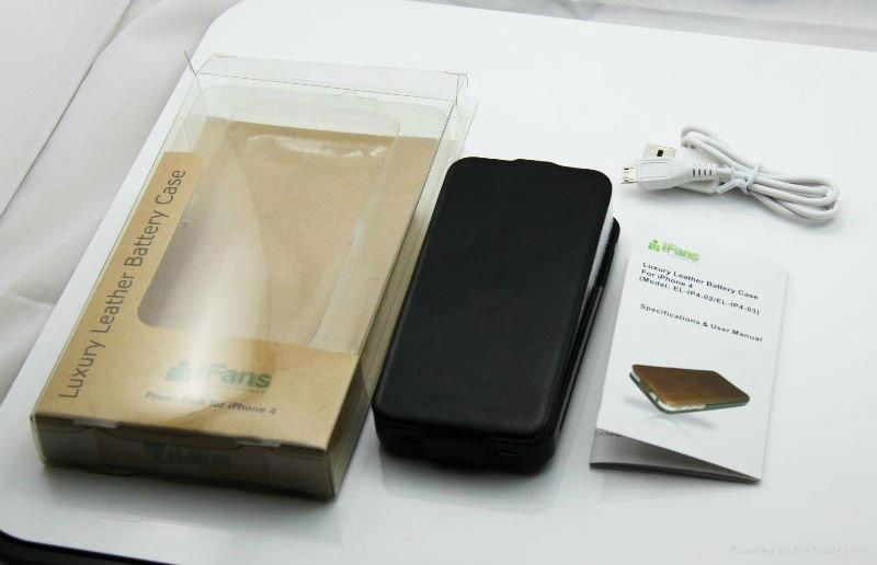 Leather Battery Case for iPone 4/4S 3