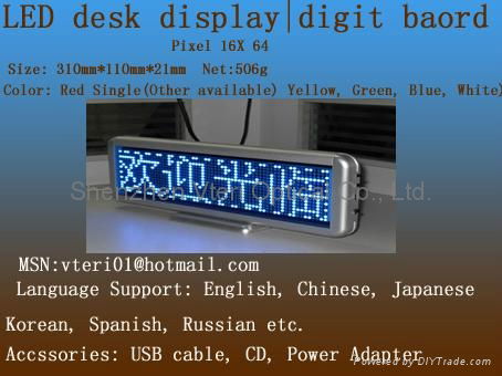 LED desk boar,LED mini display,LED desk display,LED digit baordC1664 5