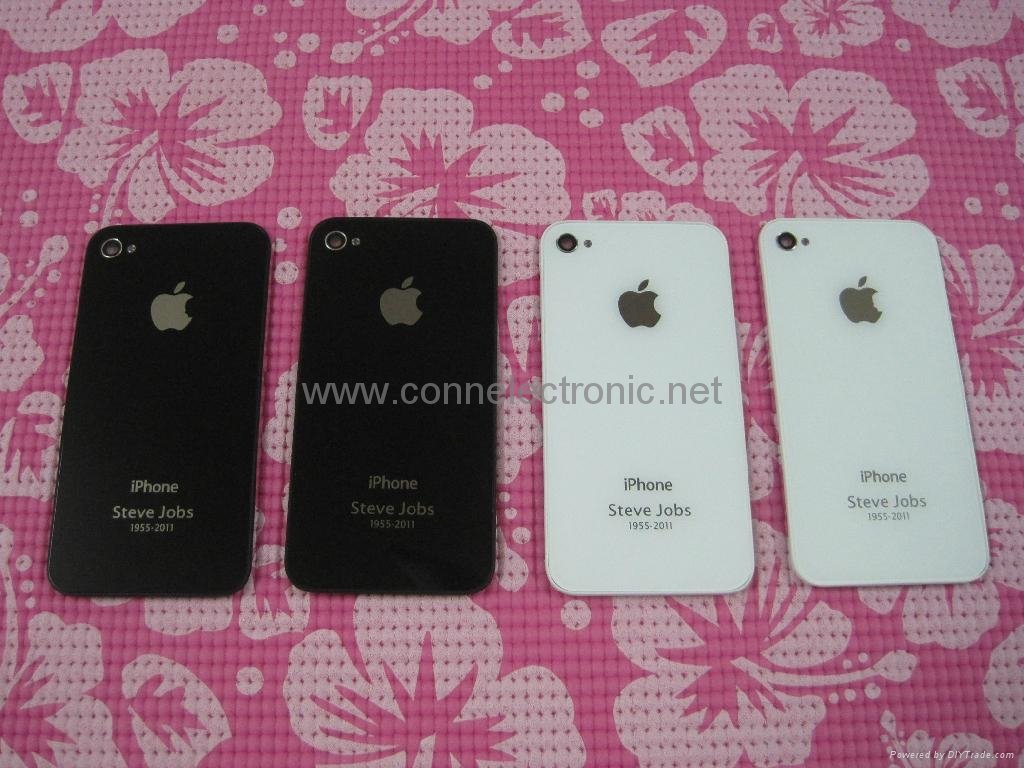 Steve Jobs Complete Glass back cover housing for Iphone 4G 4