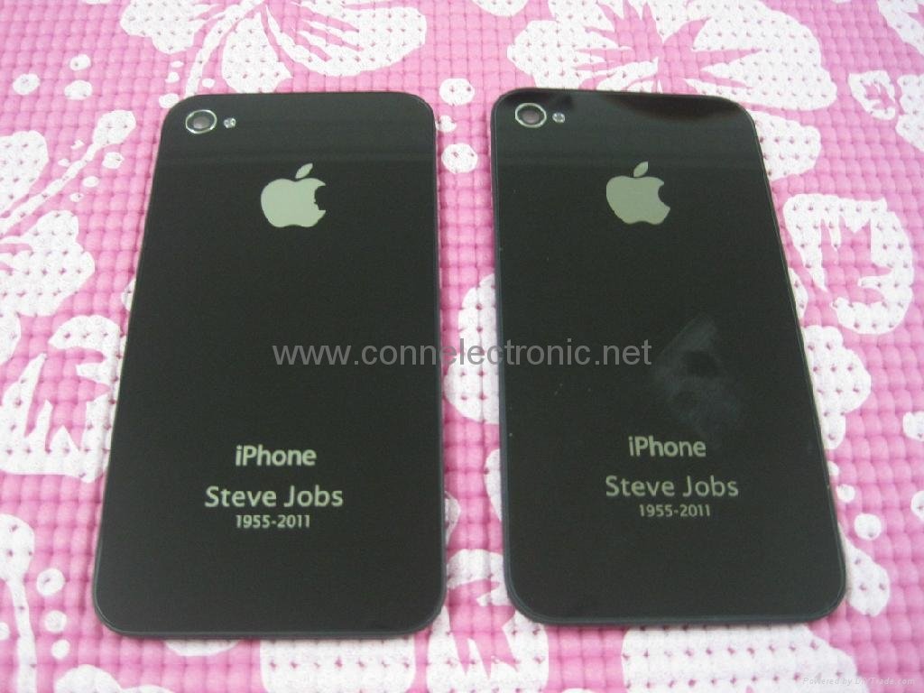 Steve Jobs Complete Glass back cover housing for Iphone 4G 4 2