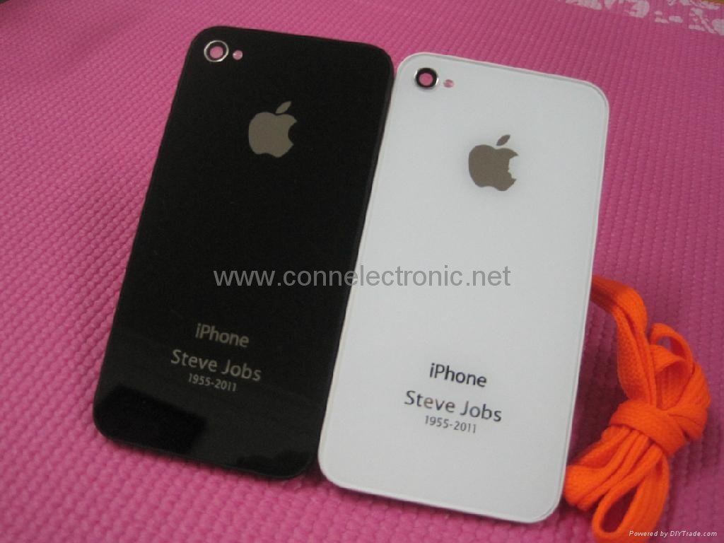 Steve Jobs Complete Glass back cover housing for Iphone 4G 4 3