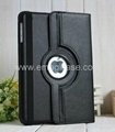 360 degrees rotatable PU leather folder cases for iPad mini 1