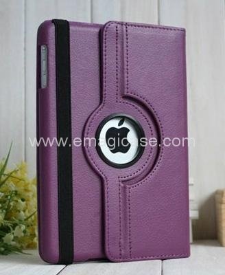 360 degrees rotatable PU leather folder cases for iPad mini 3