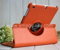 360 degrees rotatable PU leather folder cases for iPad mini 4