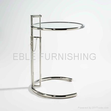 ET021 adjustable side coffee table by Eileen Gray