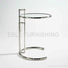 ET021 adjustable side coffee table by Eileen Gray