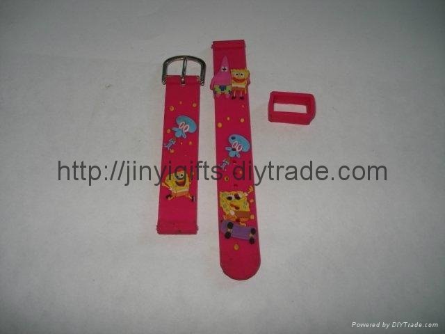 2011 Stylish Design of 3D Soft PVC Watch Strap 3