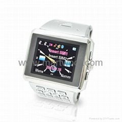 QuadBand Dual SIM Wifi Cell Phone Watch with Jave and KeyPad