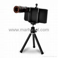 8X Zoom Optical Telescope Lens with Tripod For iPhone 4 1