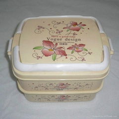 2 layer Plastic lunch box