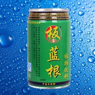 板蓝根植物饮料绿罐