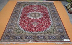 Hand Knotted Persian Silk Carpet