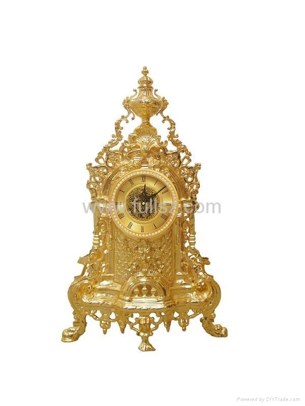 Antique Royal Baroque Decorative Clock Gold 