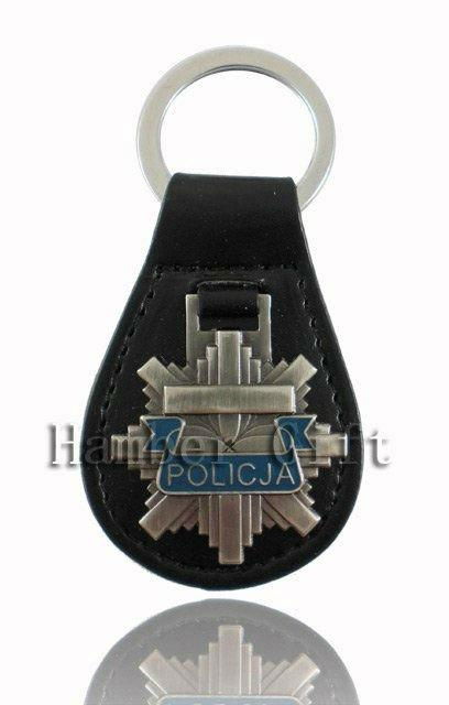 metal and leather key chain