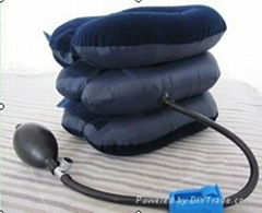 latex half flannel air neck traction massager