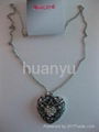 Women Fashion Alloy Jewelry Necklace Pendant Peach Hearts  1