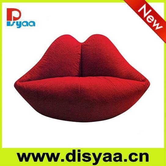 Child Plush Hot Lips Bean Bag Chair