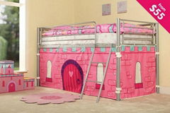 Children's Novelty Princess Mid Sleeper Bed