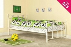 *PROMOTIONAL BED* Childrens Novelty Single Metal Soccer Bed