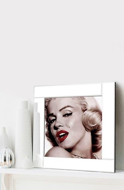LOWEST PRICE - Tate 55 x 55cm Bevelled Edge Glass Mirror Frame with Print